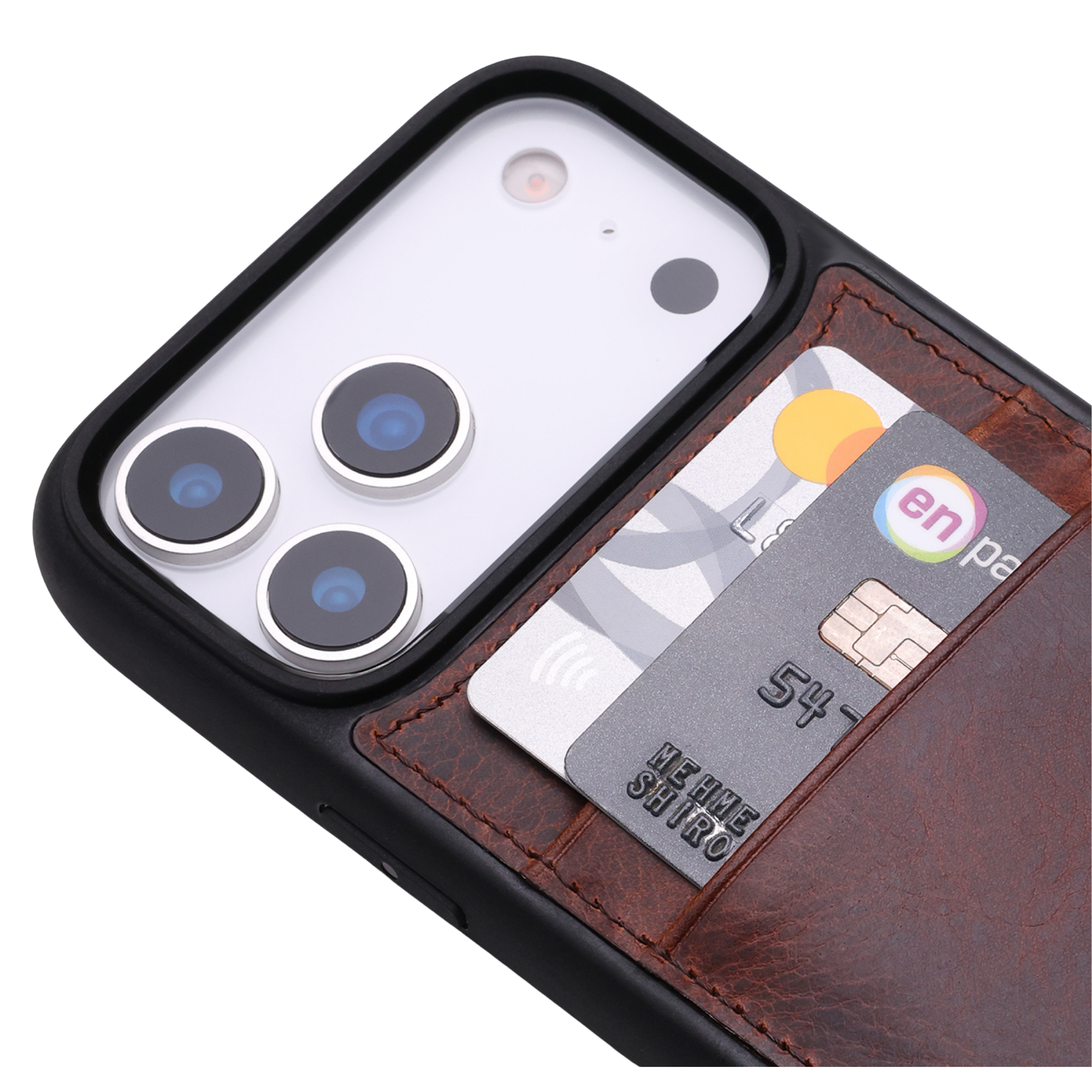 Back Cover C.C Handmade Full-Grain Leather iPhone Case
