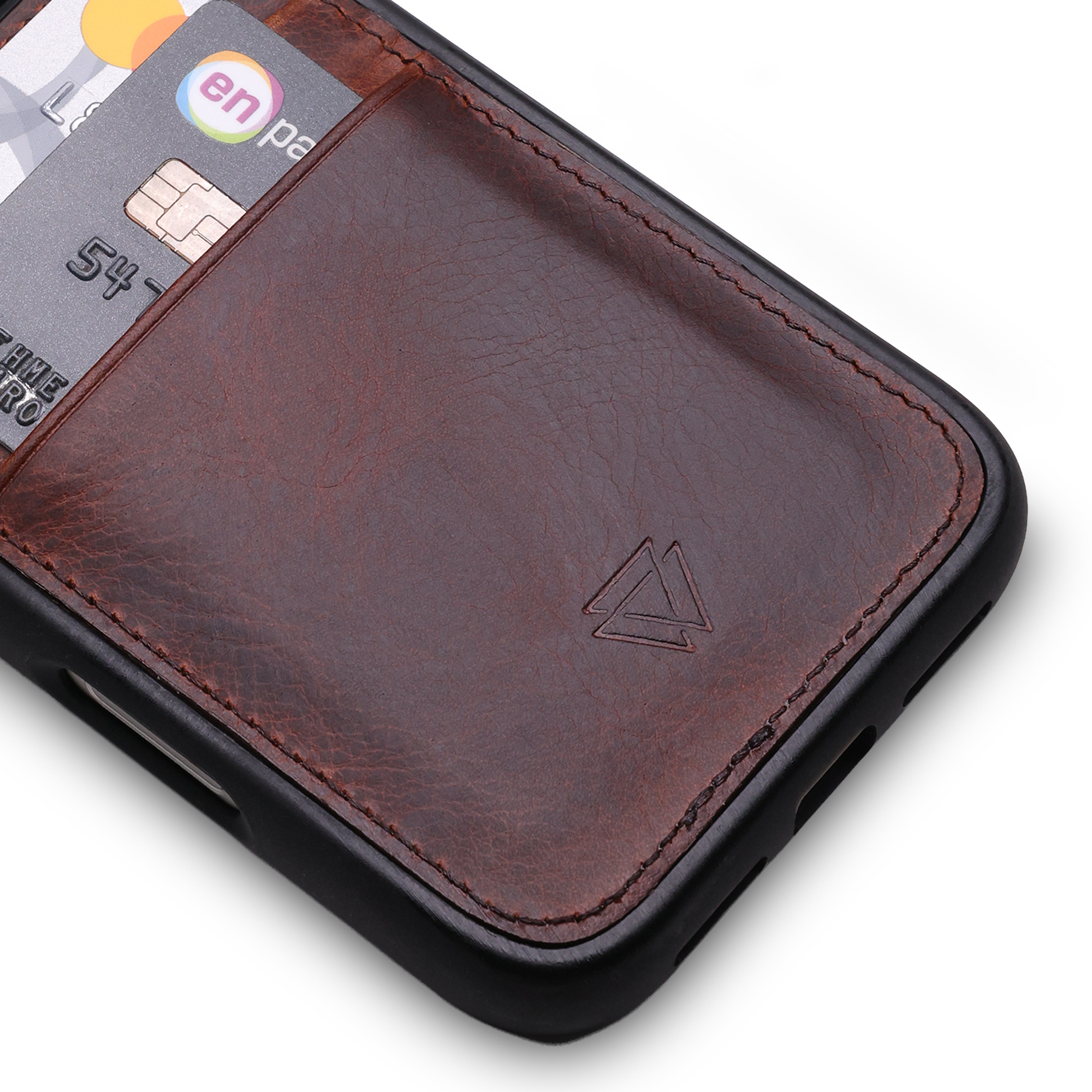 Back Cover C.C Handmade Full-Grain Leather iPhone Case