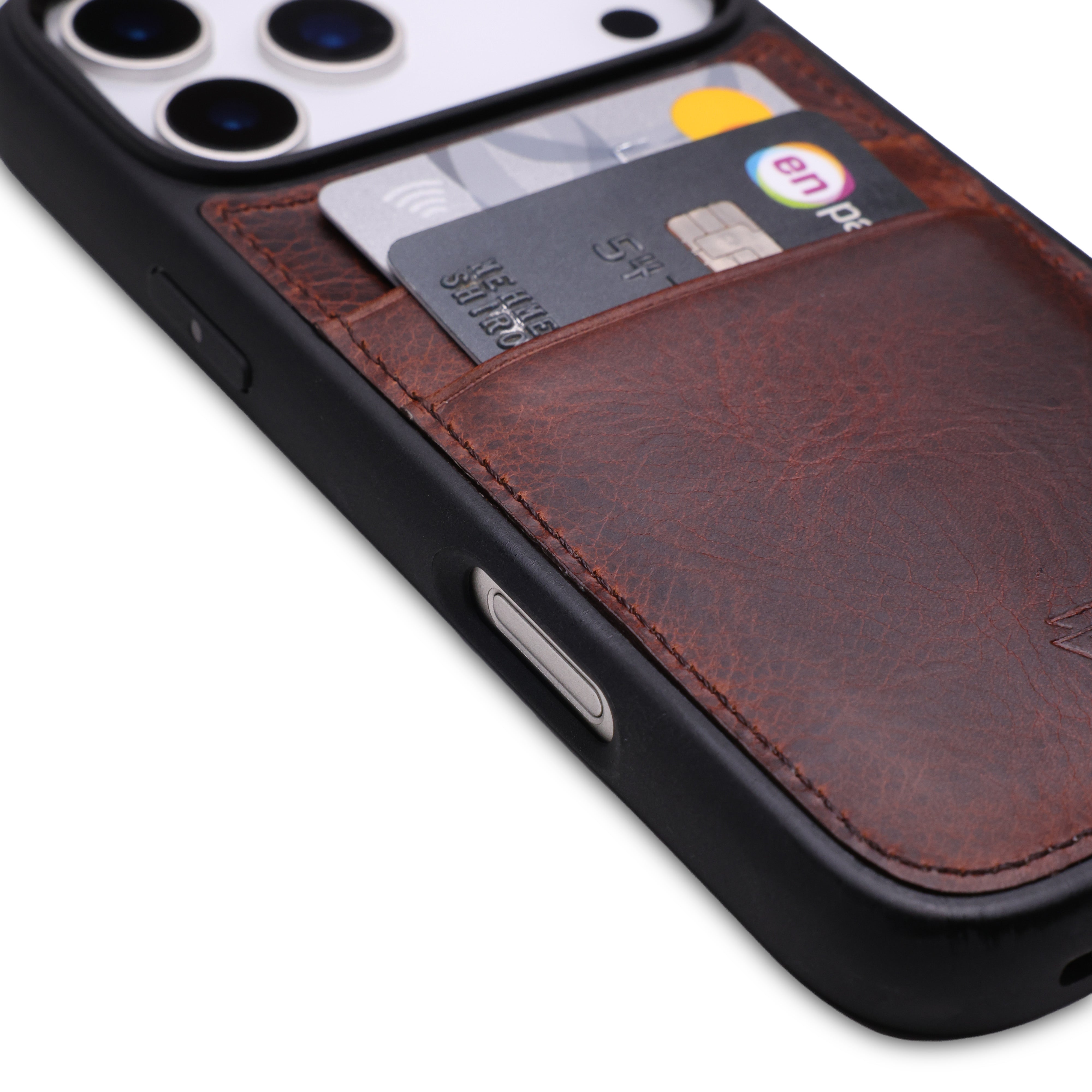 Back Cover C.C Handmade Full-Grain Leather iPhone Case