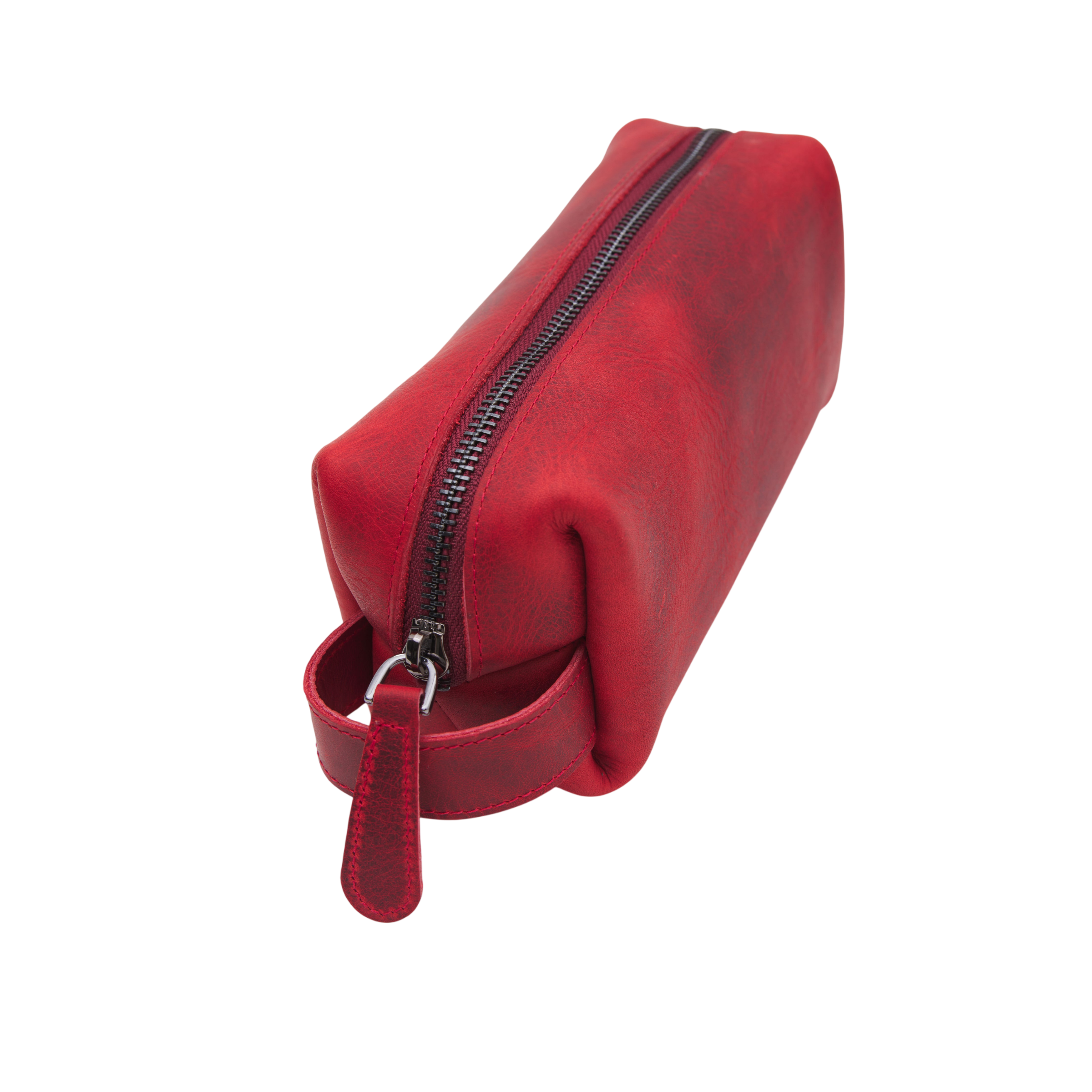 Small Leather Washbag | Handcrafted Premium Full-Grain Leather