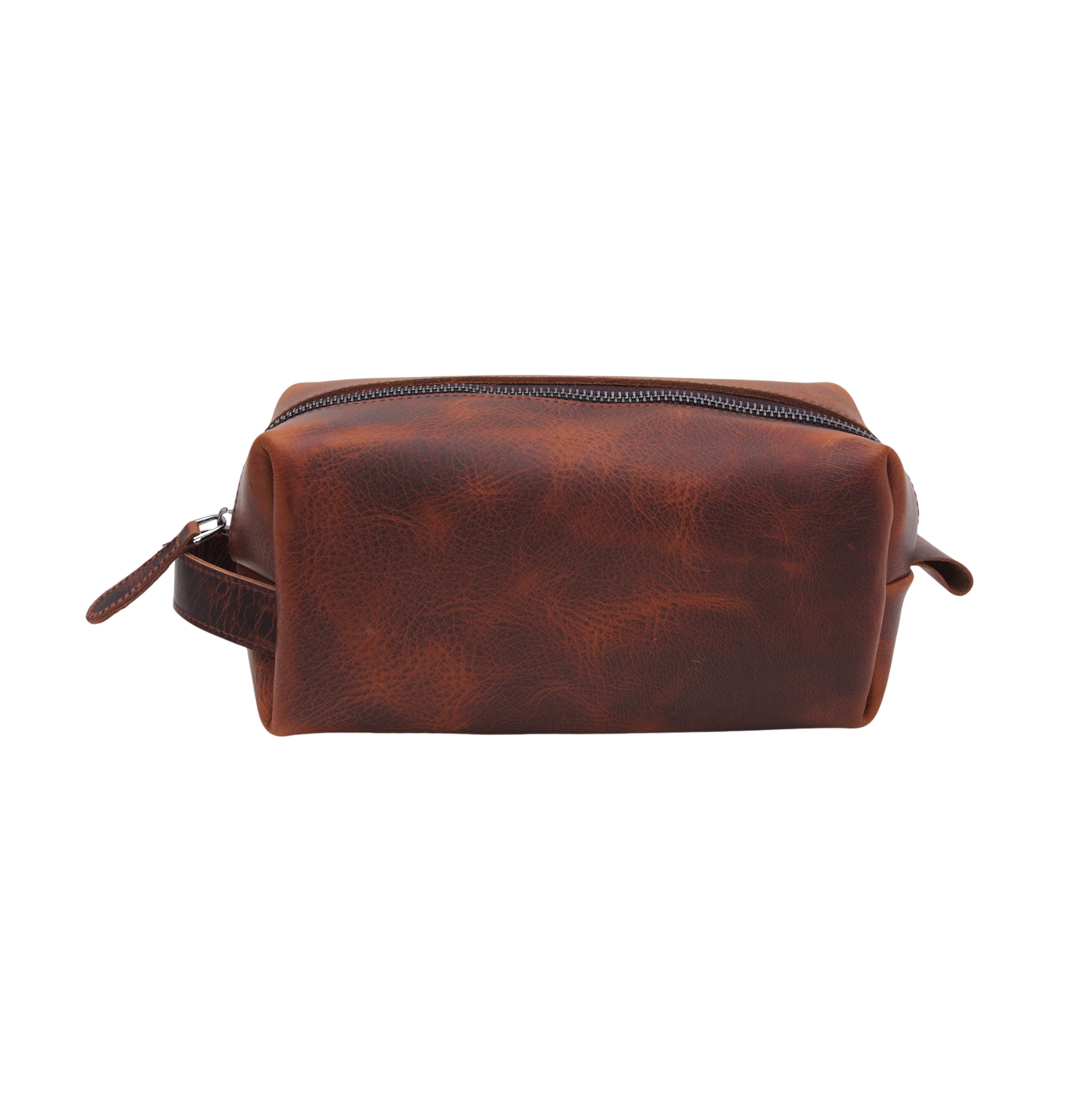 Middle Leather Washbag | Handcrafted Premium Full-Grain Leather