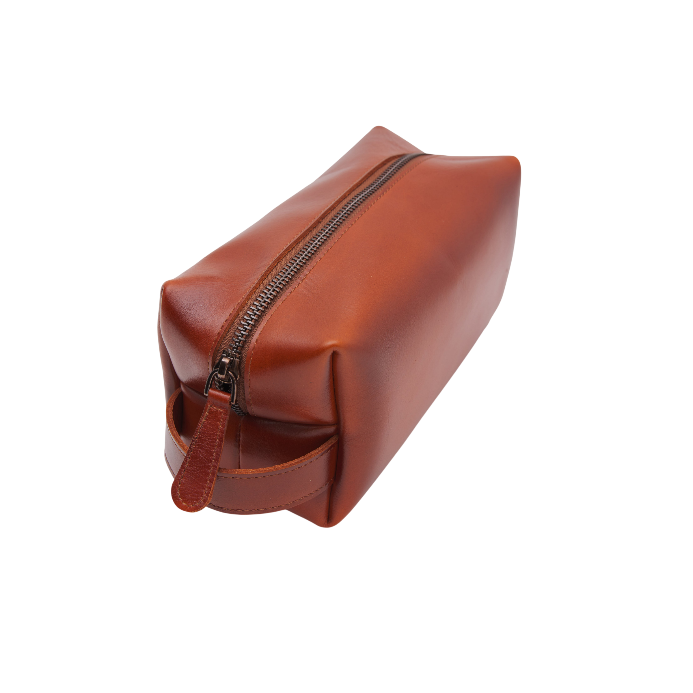 Middle Leather Washbag | Handcrafted Premium Full-Grain Leather