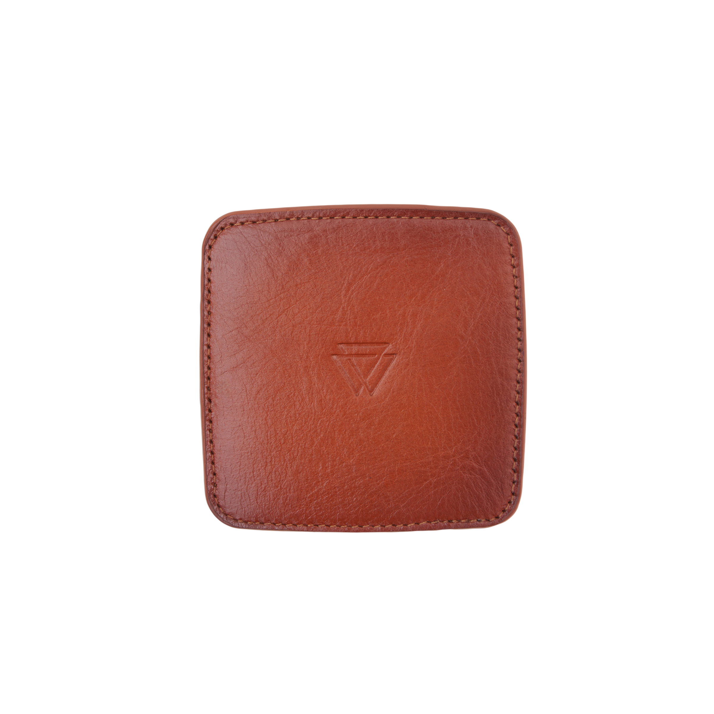 Elegance & Protection: Full-Grain Leather Coaster