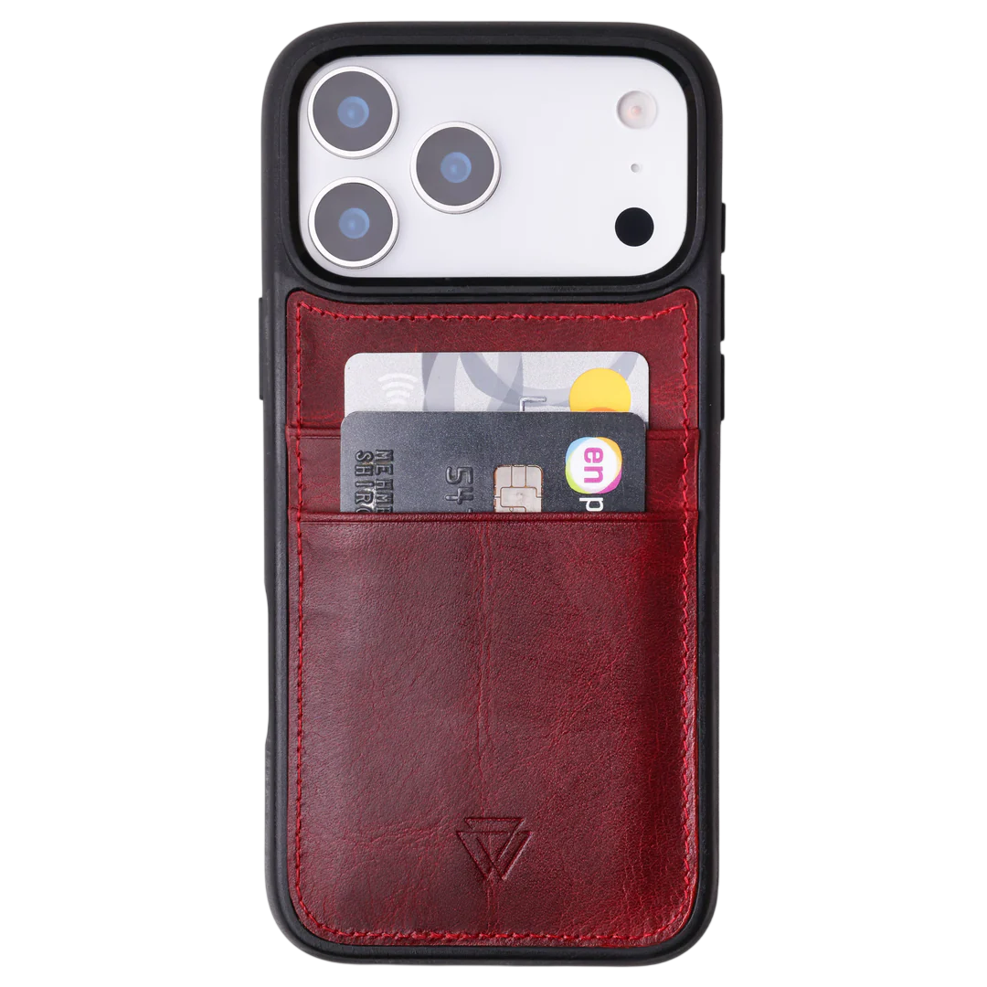 Back Cover C.C Handmade Full-Grain Leather iPhone Case